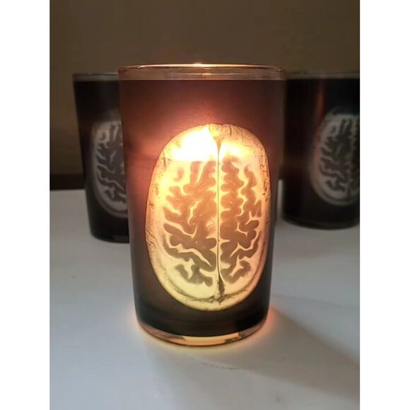 Brain MRI Glass Candle Holders With Color-Changing Illumination - Picture 7 of 7